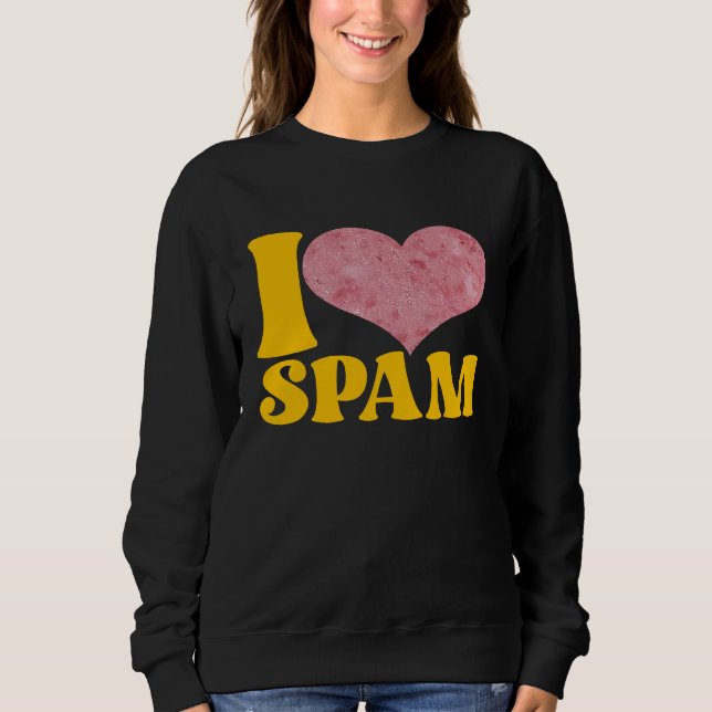 Jag älskar kärlek Spam Konserverad Tillagad Griskö T Shirt (Framsida)