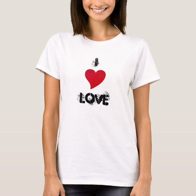 Jag älskar kärlek T-shirt (Framsida)