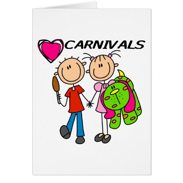 Jag älskar karneval hälsningskort (Framsidan)