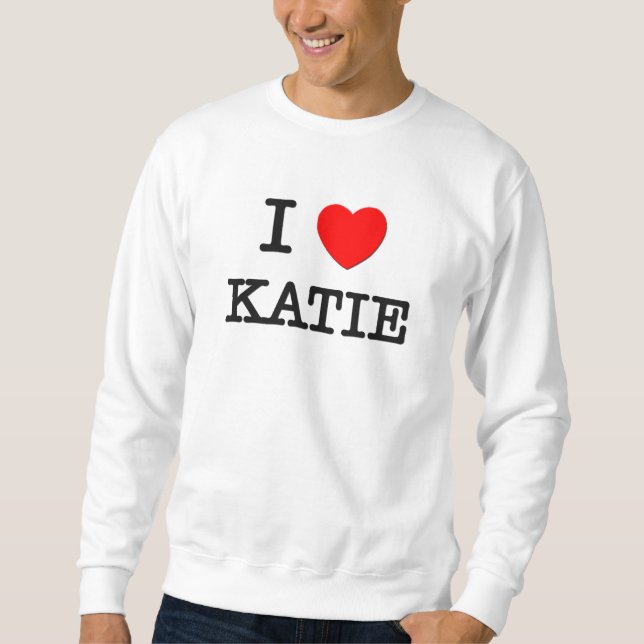 Jag älskar Katie Långärmad Tröja (Framsida)