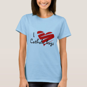 Jag älskar katolska pojkar, skjortan, katoliken, t shirt