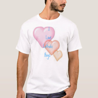 Jag älskar katolska pojkar tee shirt