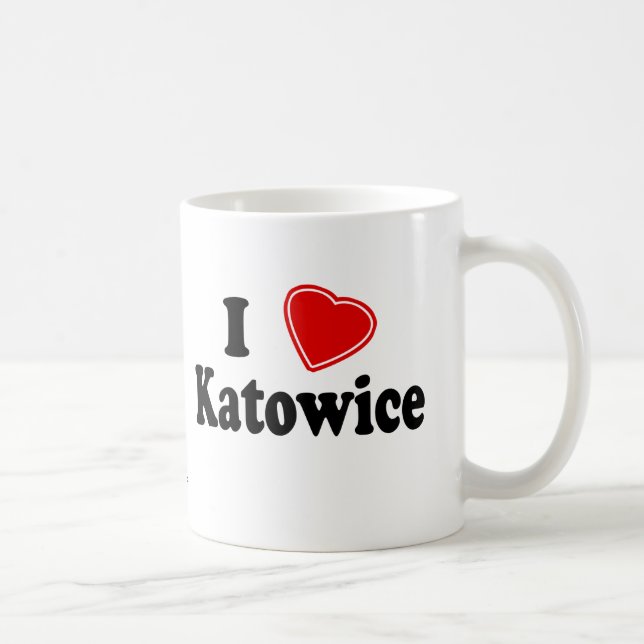 Jag älskar Katowice Kaffemugg (Höger)