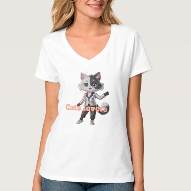 Jag älskar katt t shirt (Framsida)