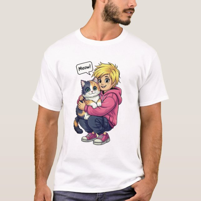 Jag älskar katt t shirt (Framsida)