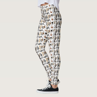 Jag älskar kattdamasker leggings
