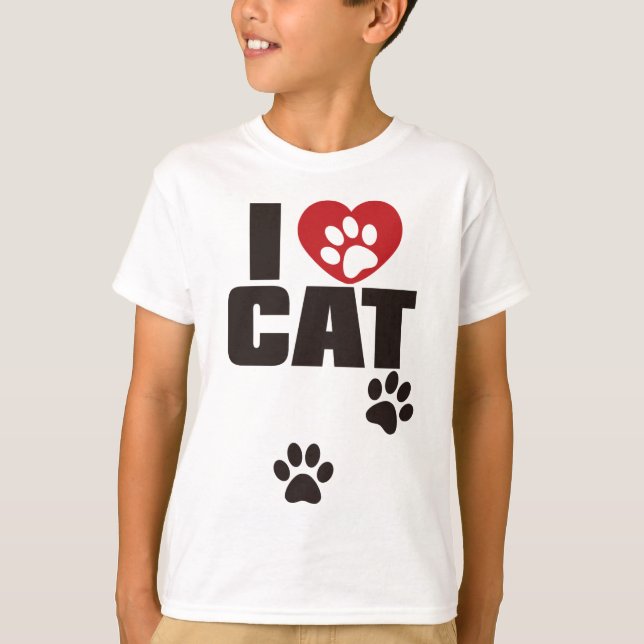 JAG ÄLSKAR KATTEN T-SHIRT (Framsida)