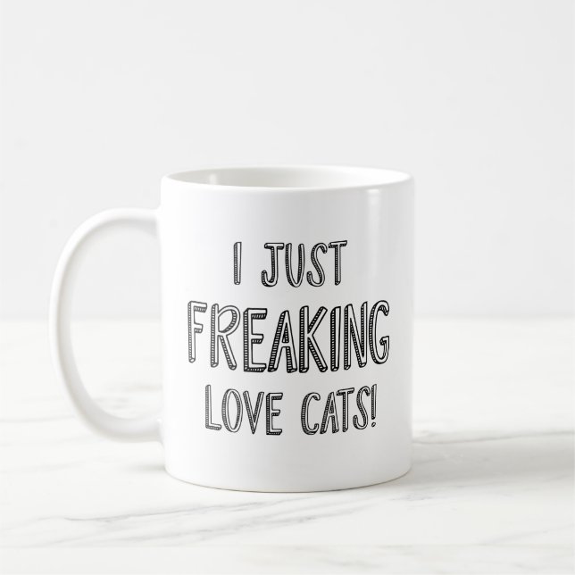 Jag älskar katter kaffemugg (Vänster)