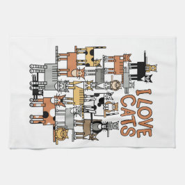 JAG ÄLSKAR KATTER KÖKSHANDDUK