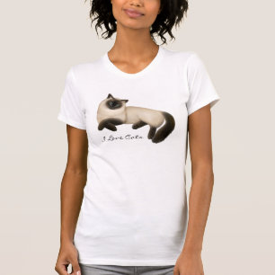 Jag älskar katter som anpassadet kammar hem t shirt