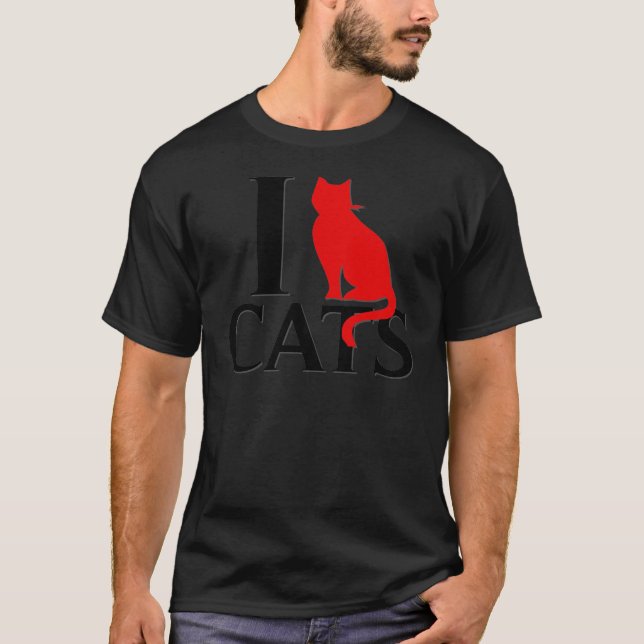 Jag älskar katter t-shirt (Framsida)