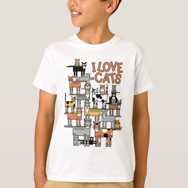 JAG ÄLSKAR KATTER TEE (Framsida)