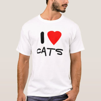 Jag älskar katter tee shirt