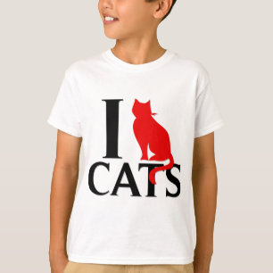 Jag älskar katter tee shirt