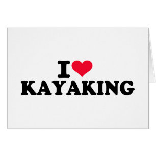Jag älskar Kayaking Hälsningskort