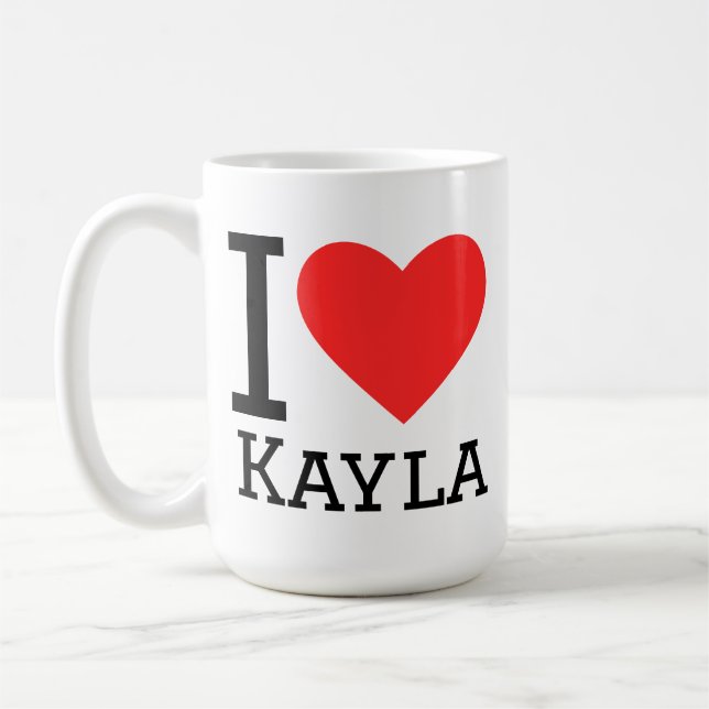 Jag älskar kayla kaffemugg (Vänster)