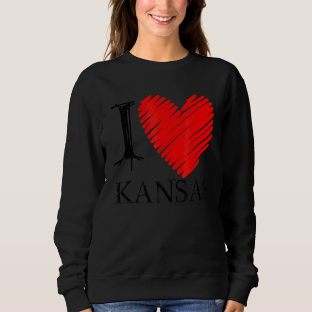 Jag älskar Kc Kansas City-fans T Shirt (Framsida)