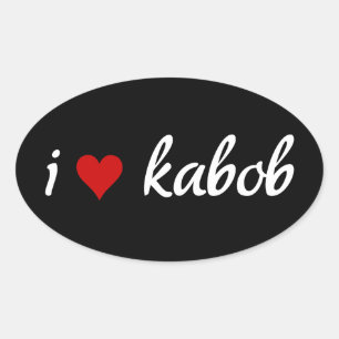 Jag älskar kebab jag älskar kebab ovalt klistermärke