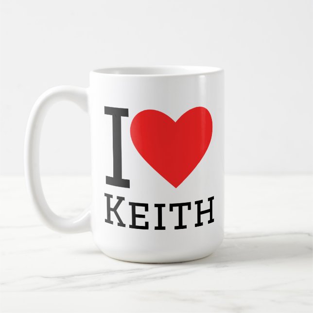 Jag älskar Keith  Kaffemugg (Vänster)