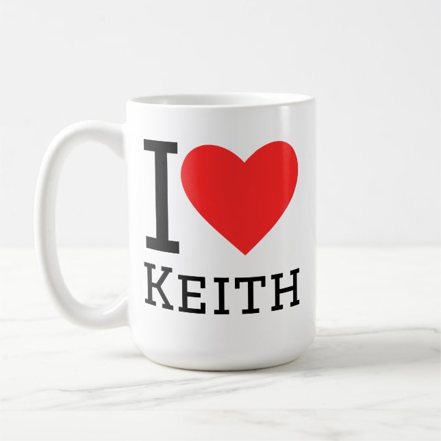Jag älskar Keith  Kaffemugg (Vänster)