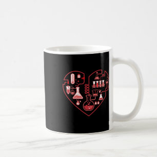 Jag älskar kemi hjärta vetenskap för lärare och st kaffemugg