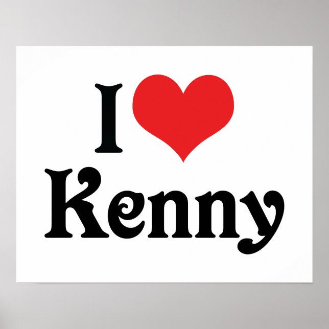 Jag älskar Kenny Poster (Framsidan)
