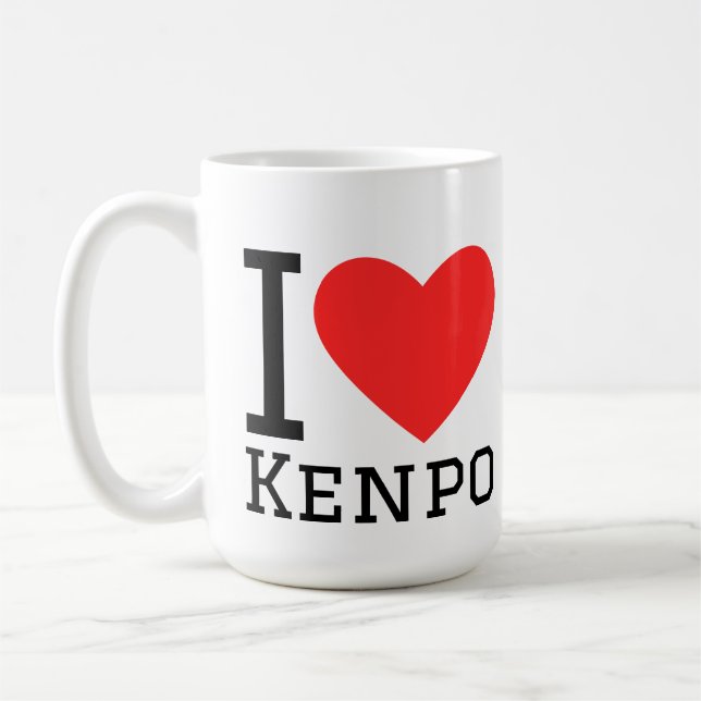 Jag älskar kenpo kaffemugg (Vänster)