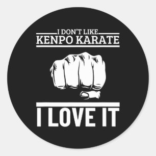 Jag älskar Kenpo Karate Roligt Stolt Amerikansk Ke Runt Klistermärke