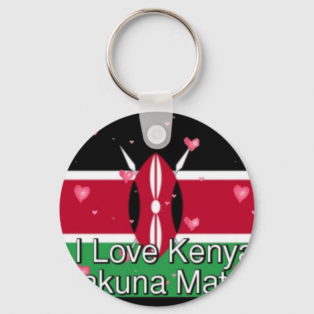 Jag älskar ! Kenya Hakuna Matata Nyckelring (Framsida)