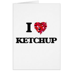 Jag älskar Ketchup Hälsningskort