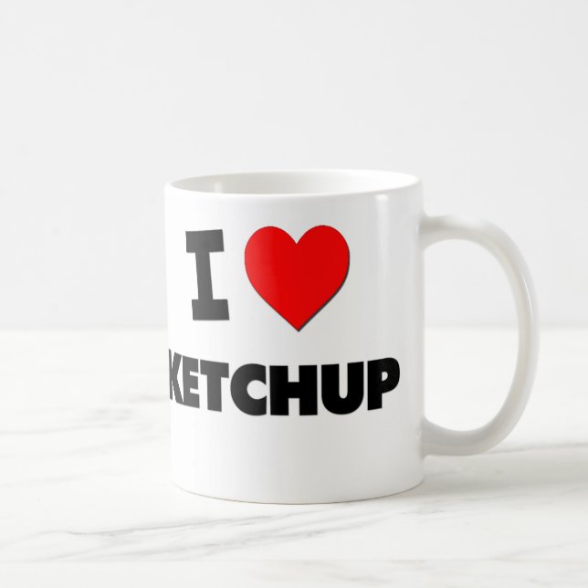 Jag älskar Ketchup Kaffemugg (Höger)