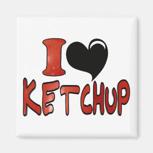 Jag älskar ketchup magnet