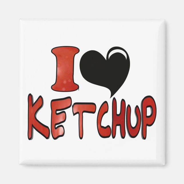 Jag älskar ketchup magnet (Framsidan)