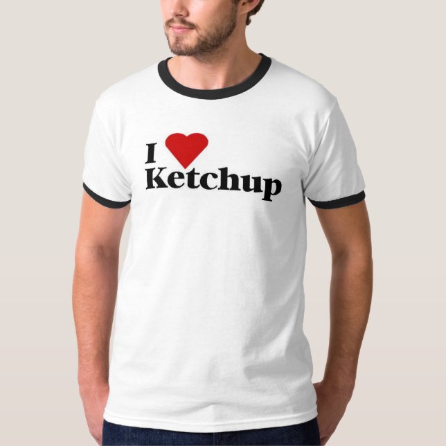 Jag älskar ketchupT-tröja T-shirt (Framsida)
