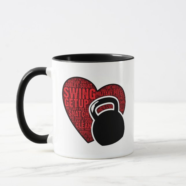 JAG ÄLSKAR KETTLEBELL-KAFFEMUGGEN MUGG (Vänster)
