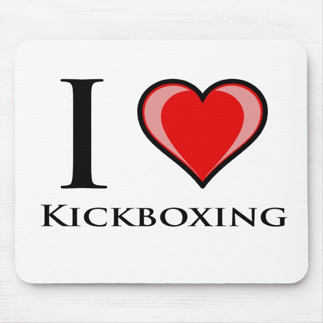 Jag älskar Kickboxing Musmatta (Framsidan)