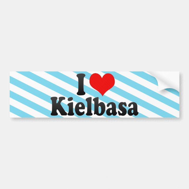 Jag älskar Kielbasa Bildekal (Framsidan)