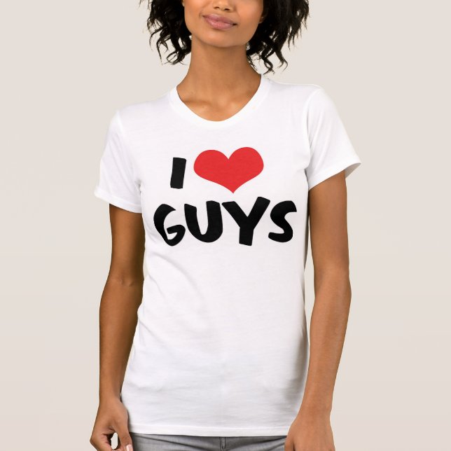 Jag älskar killar T-shirt (Framsida)