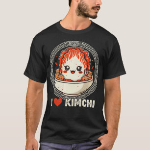 Jag älskar Kimchi Söt Kawaii Koreansk Jäst T Shirt