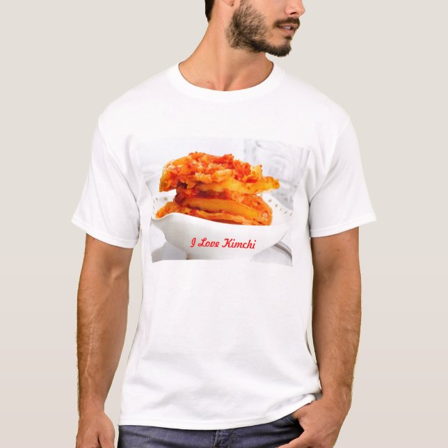 jag älskar kimchi t shirt (Framsida)