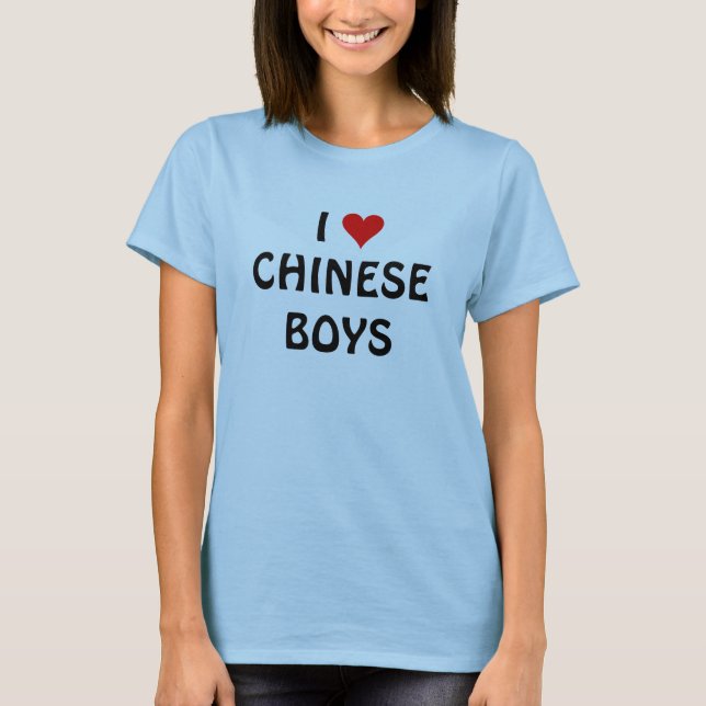 JAG ÄLSKAR KINESISKA POJKAR TEE SHIRT (Framsida)