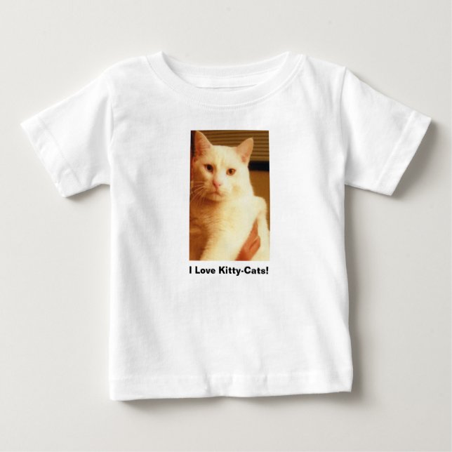 "Jag älskar Kitty-Katter" T-Shirt (Framsida)