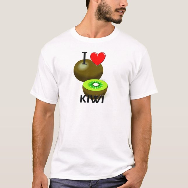 Jag älskar kiwien t-shirt (Framsida)