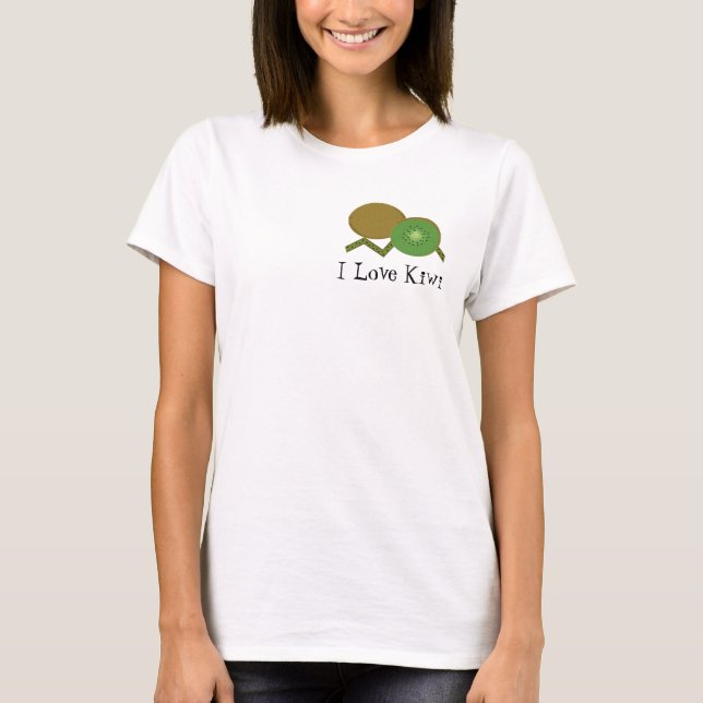 Jag älskar kiwifrukter tee shirt (Framsida)