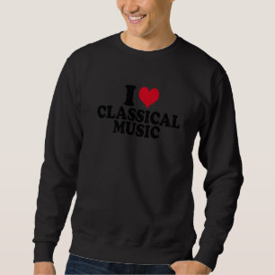 Jag älskar klassisk musik lång ärmad tröja