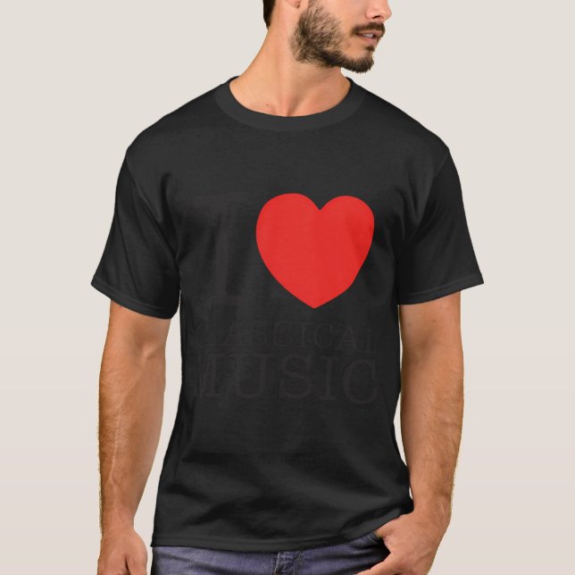 Jag älskar klassisk musik t shirt (Framsida)