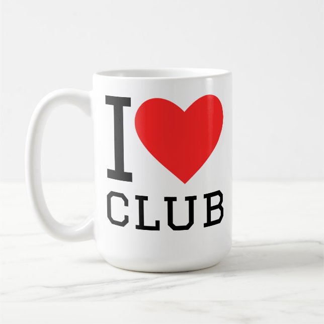 Jag älskar klubb kaffemugg (Vänster)