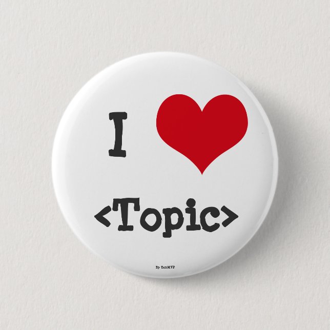 Jag älskar __ knapp (Framsida)