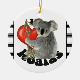 Jag älskar Koalas Julgransprydnad Keramik