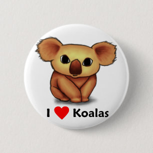 Jag älskar Koalas Knapp